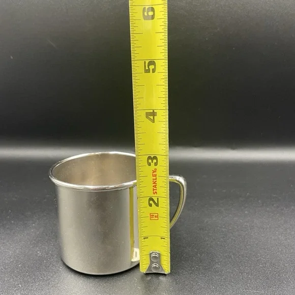 Vintage 1940c Silverplate Baby Cup- Unmarked - EUC- Toddlers Cup Baby Gift 6oz - Picture 10 of 15